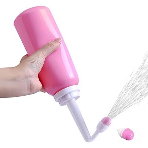 Peri Bottle for Postpartum Care, Travel Large Capacity 17oz/500ml, Portable Handheld Bidet for Perineal Recovery and Cleansing, New Mom After Birth Recovery Essentials