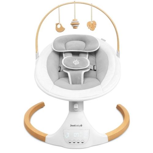 Jool Baby Nova Nature Baby Swing - Brown/White: Adjustable Speed, Machine Washable Seat, Calming Vibrations