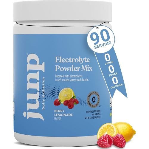 JUNP Electrolytes Powder No Sugar No Carbs – Berry Lemonade Keto Electrolyte Drink Mix - Potassium & Salt Hydration Powder Electrolytes - Zero Calorie Sugar Free Electrolyte Powder, 90 Servings