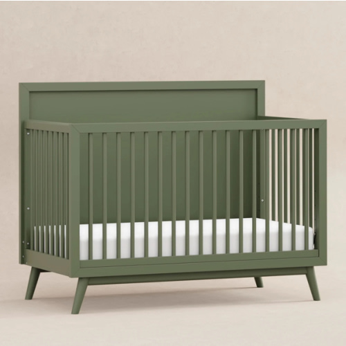 Palma 4-in-1 Convertible Crib with Toddler Bed Conversion Kit - Olive