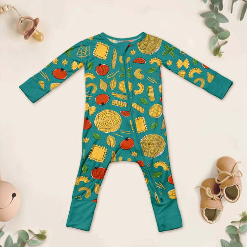 Pasta Party Convertible Zippered Romper – Zumbamboo