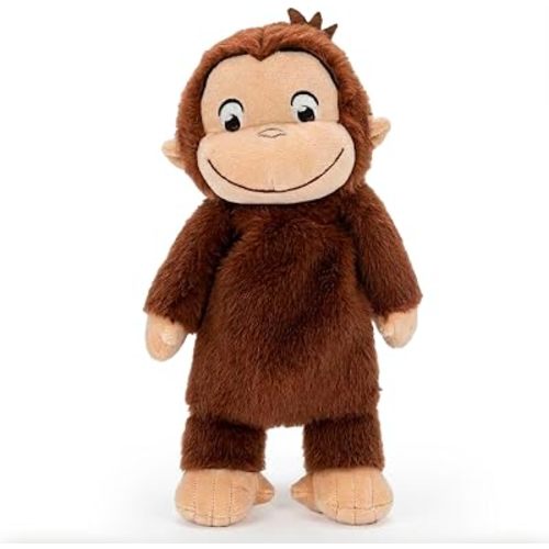 Kids Preferred Curious George Cuddle Pal – 12 Inch Ultra Soft Material Plush, Floppy Huggable Curious George, Embroidered Details, for Ages 0+