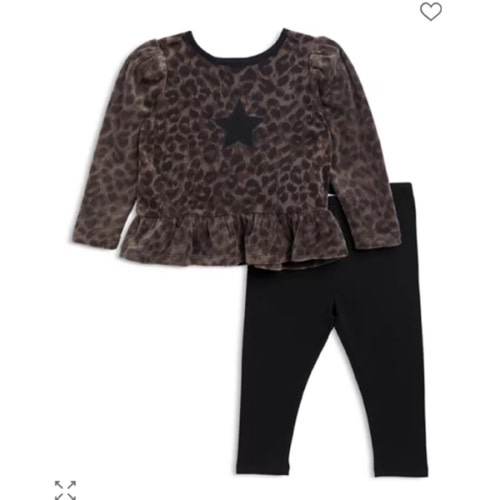 Girls' Cheetah Girl Long Sleeved Top & Leggings Set - Baby