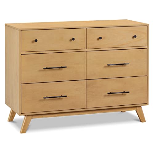 DaVinci Otto 6-Drawer Baby Dresser for Bedroom - GREENGUARD Gold Certified - Multi-Purpose Storage Double Chest of Drawers for Boys and Girls - Dresser for Kids Bedroom, Living Room, Nursery - Honey