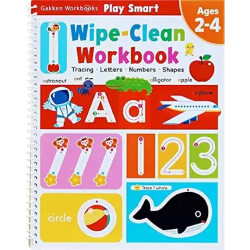 Play Smart Wipe-Clean Workbook: Ages 2-4: Tracing, Letters, Numbers, Shapes
