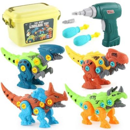 MOVSSOU Dinosaur Toys Take Apart Stem Drill Building Construction