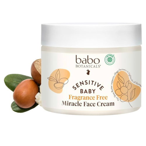 Babo Botanicals Sensitive Baby Fragrance-Free Miracle Cream - Face & Body Moisturizer - For Sensitive Skin - Calendula, Shea Butter, Coconut Oil - EWG Verified - Fragrance-Free - For Babies & Kids