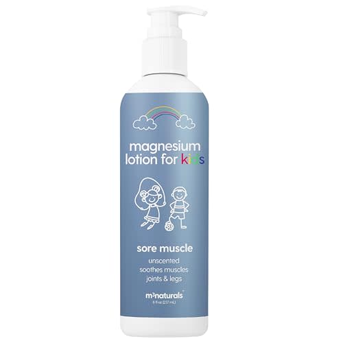 Calming Magnesium Lotion for Kids - High Absorption Formula (8 Fl Oz) | Topical Magnesium Cream with Arnica for Sore and Restless Legs, Feet and Muscles - Lightweight, Non-Greasy & Lightly Scented