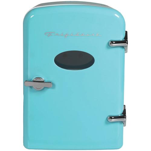 6-Can Retro Mini Fridge Cooler - Blue