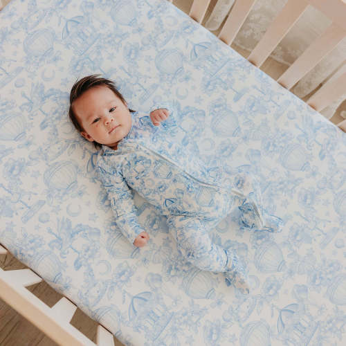 Premium Knit Fitted Crib Sheet - Vintage Carnival