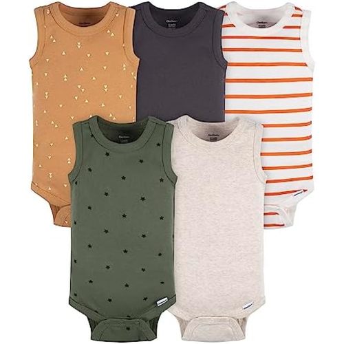 Gerber Baby Boys Multi-Pack Sleeveless Onesies Bodysuit