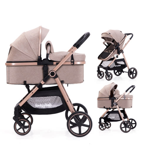 Lortsybab Compact Lightweight Baby Stroller - Toddler Pram & Unisex Baby Carriage