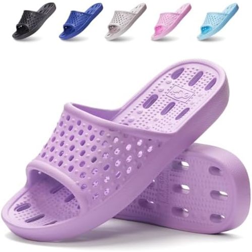 Xomiboe Shower Shoes Men Quick Drying Women Shower Sandals Non-Slip Comfortable House Slippers Bathroom Hotel Flip Flops Slides With Students Gym