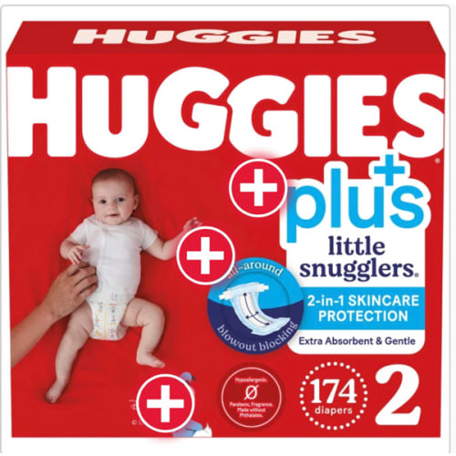 Huggies Plus Diapers Size 2 | Costco
