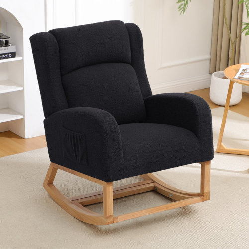 Harriet Bee 27.3" Wide Rocking Chair with Solid Wood Leg and Footrest & Reviews | Wayfair