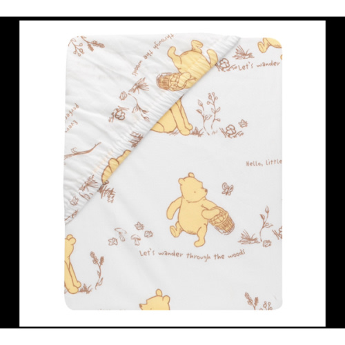 Storytime Pooh Cotton Fitted Crib Sheet