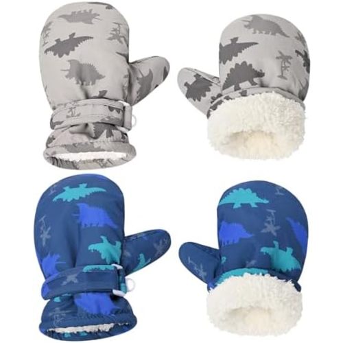 Fleece Lined Mittens for Baby Boys Girls,Baby Toddler Little Kids Winter Warm Gloves Mittens