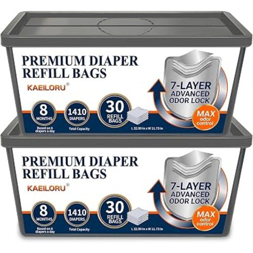 KAEILORU Refill Bags Fit Diaper Genie Easy Roll Signature & Platinum Pail