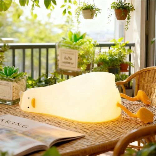 Advanced Excuse 2025 Christmas, Halloween Lying Flat Duck Night Light, Squishy Silicone Animal Lamp With Touch Control, Dimmable LED Rechargeable Bedside Lamp For Kids Nursery, Cute Kawaii Decor For Bedroom House | Wayfair