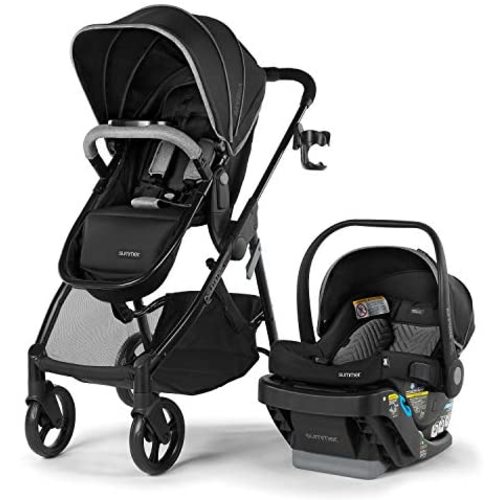 Summer Myria Modular Travel System with The Affirm 335 Rear-Facing Infant Car Seat, Onyx Black – Convenient Stroller and Car Seat with Advanced Safety Feature