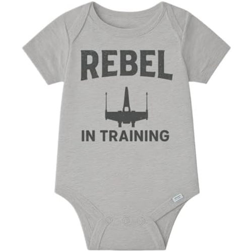 Brain Juice Tees Rebel in Training Baby Onesie - Galaxy Baby Gift for Nerdy Parents - Sci-Fi Baby Bodysuit