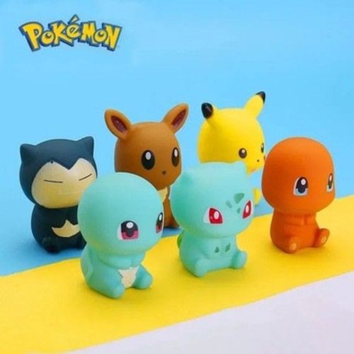 6pcs Pokemon Pikachu Figures Bathroom Bath Shower Baby Children Play Water Bath