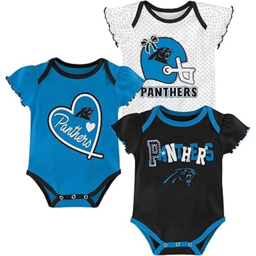 Outerstuff NFL Teams Newborn Baby and Infant Short Sleeve Bodysuit 3-Pack (0-18M)
