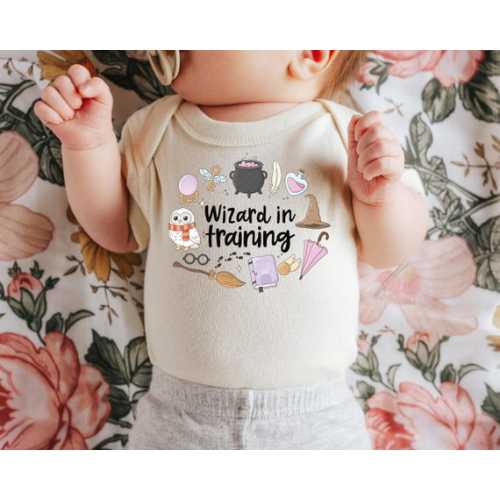 Wizard in Training Potter Baby Onesie© | Nerdy Baby Shower Gift - Etsy