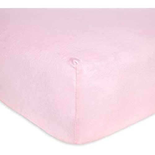 Burt's Bees Baby - Solid Fitted Crib Sheet, 100% Organic Crib Sheet for Standard Crib and Toddler Mattresses (Blossom) , 52x28x8 Inch (Pack of 1)