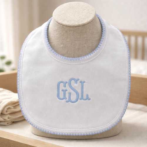 Personalized Picot Trimmed Bib