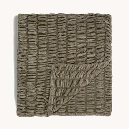 Mosswood Tip Dye | Moss Green Throw Blanket | Lola Blankets