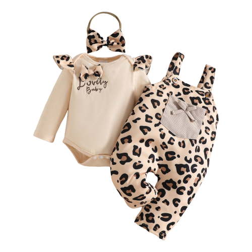 Curenmufel Fall Outfits Baby Girl Baby Girl Outfit Going Home Outfit Baby Girl Cute Romper Pant Fall Winter Newborn Outfit Sets 0 3 6 9 12 18 24 Months (Beige,3-6 Months)