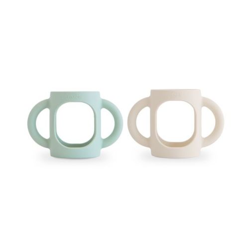 Silicone Bottle Handles Cambridge Blue/Shifting Sand One Size