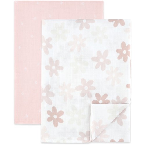 Little Haven Muslin Wraps 2 Pack - Daisy/Leaf