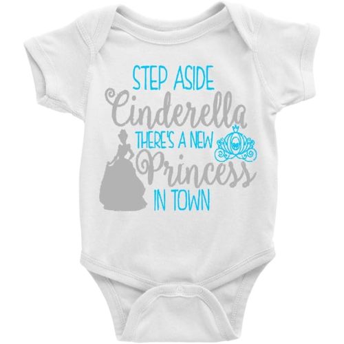 Step Aside Cinderella There's A New Princess in Town Baby Clothes Newborn Organic Bodysuit
