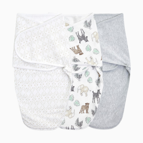 Aden + Anais Essentials Cotton Wrap Swaddles (3 Pack) - Toile, 0-3 Months, 3