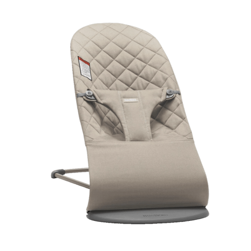 BabyBjörn Bouncer Bliss  - Sand Gray Quilted Cotton