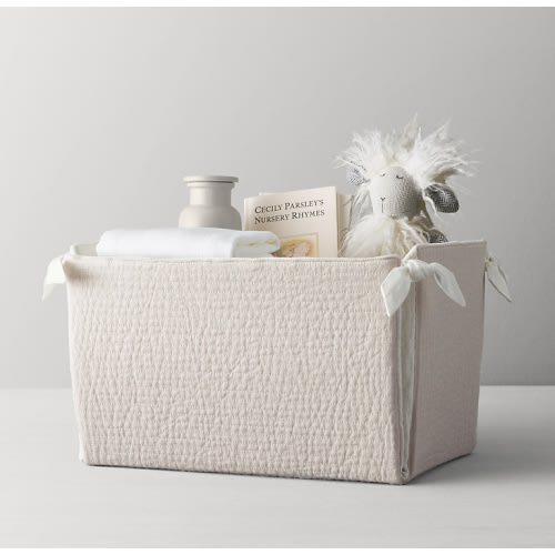 Quilted Channel-Stitched Changing Table Caddy