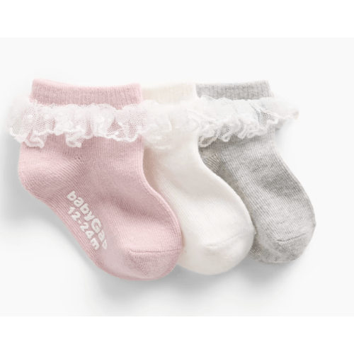 Baby & Toddler Lace Ruffle Socks (3-Pack)