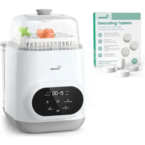 Grownsy EaseClean Bottle Washer Pro & 24 Count Descaling Tablets