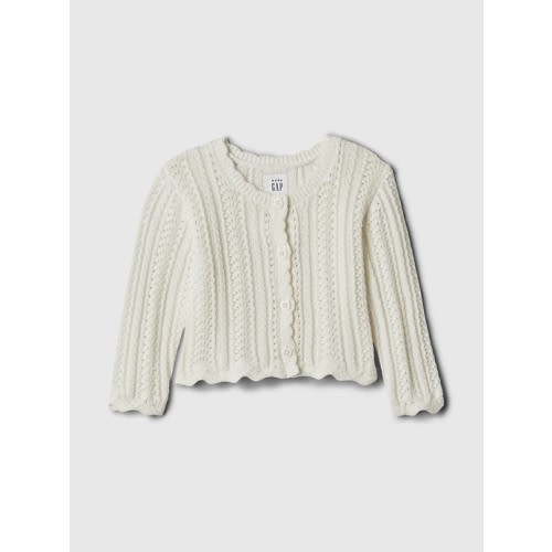 Baby Cable-Knit Sweater in new off white, size: 6-12 M