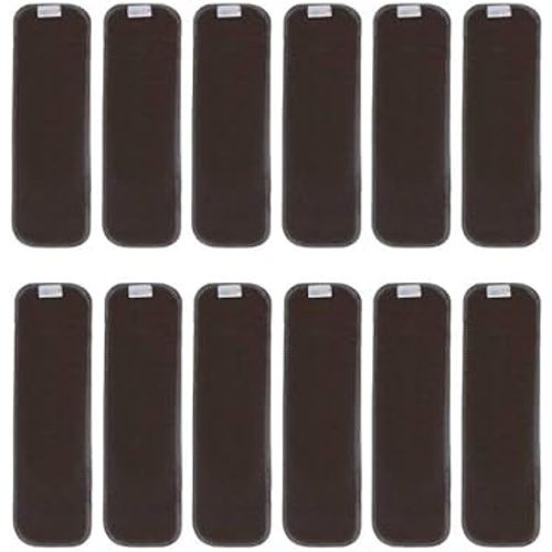 ALVABABY 12PCS Newborn Cloth Diaper Insert,5-Layer Charcoal Liner Reusable 12SZTN