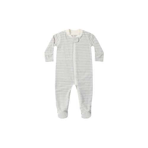 Quincy Mae - Zip Long Sleeve Sleeper Footie - Cloud Stripe