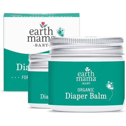 Earth Mama Organic Diaper Balm 2-Ounce | Diaper Cream for Baby | EWG Verified, Petroleum & Artificial Fragrance-Free with Calendula for Sensitive Skin (2-Pack)