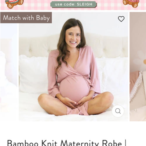 Bamboo Knit Maternity Robe | Solids