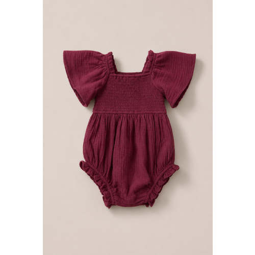 Baby Lennon Romper in Wildberry