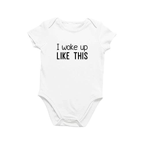 Printique Organic GOTS Certified Baby Onesie Unisex Bodysuit 0-18 months - Cute Funny Quotes
