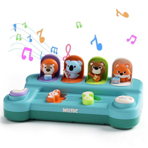 Dimoarch Toy for 1 Year Old Boy Girl, Pop Up Baby Toy with Music, Cause and Effect Toy for 6-9-12-18 Months Gift for Infant