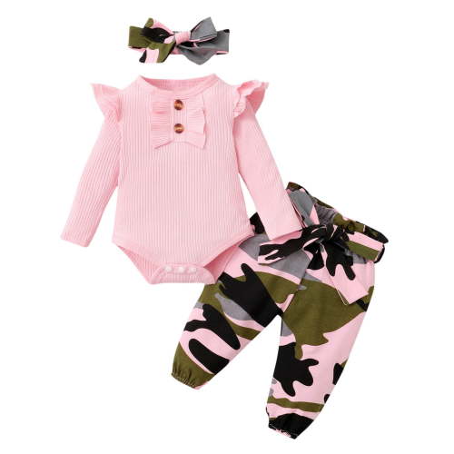 Yievot Toddler Baby Girl Winter Clothes Long Sleeve Printed Romper Newborn Onesie Bodysuit Outfits with Pants 3-24 Months on Clearance