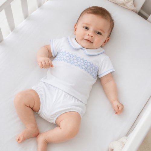 Charlie Smocked Diaper Cover Set